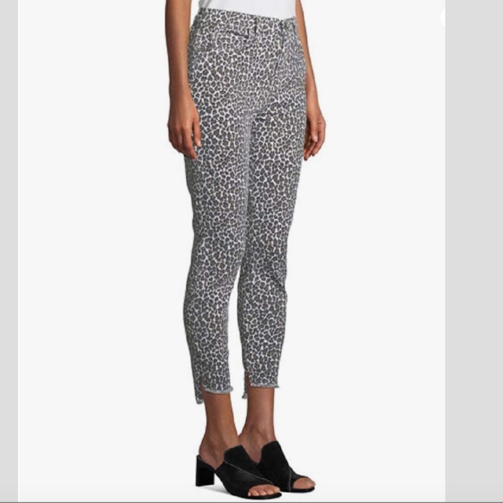 Current/Elliott The Super High Waist Stiletto Jeans, Snow Leopard